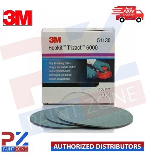 3M 51130 TRIZACT FOAM FINISHING POLISHING DISCS 150MM P6000 PK15 - DISCS